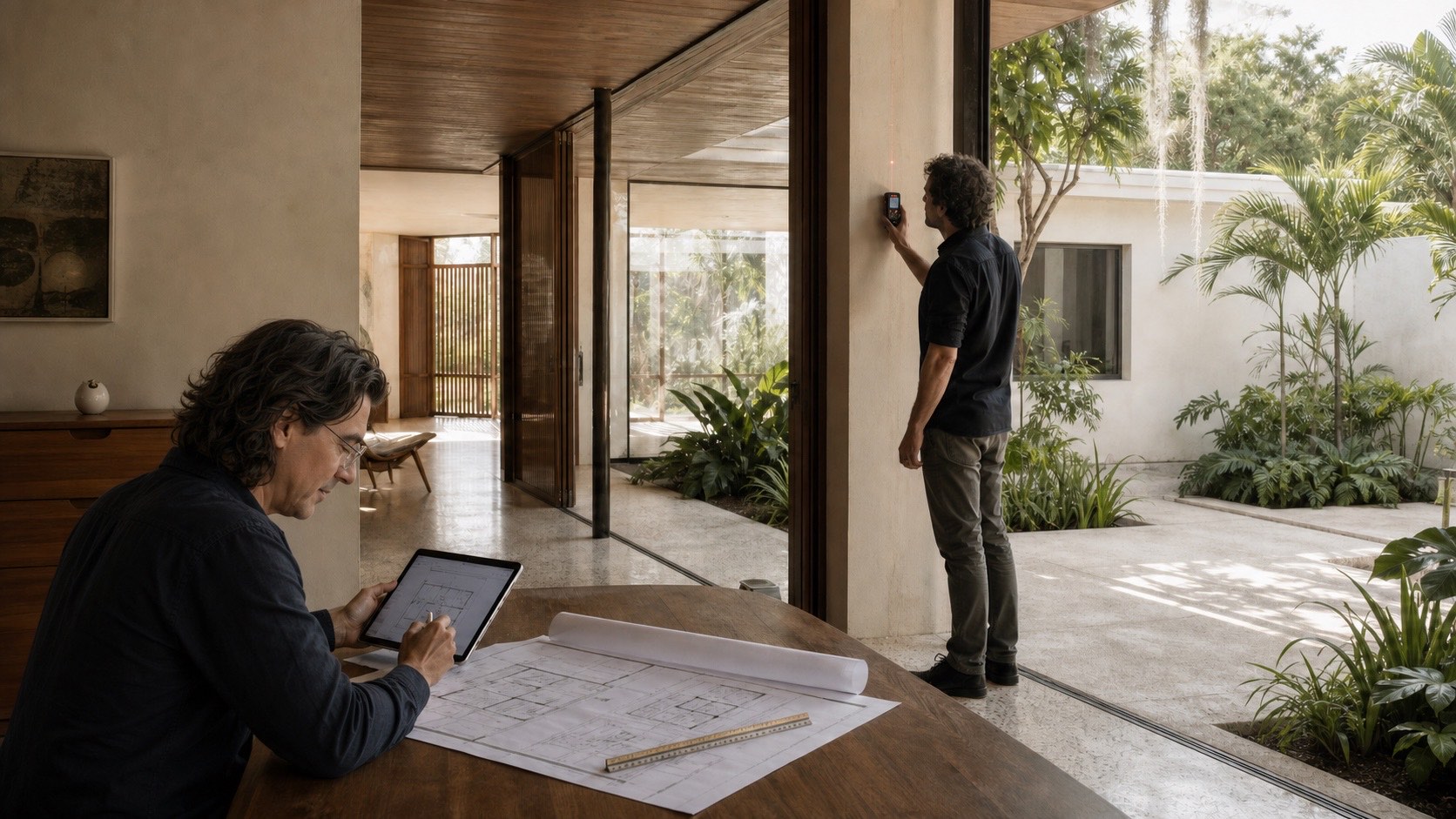 Concept study of an existing-condition and drawing review in a Miami residence.