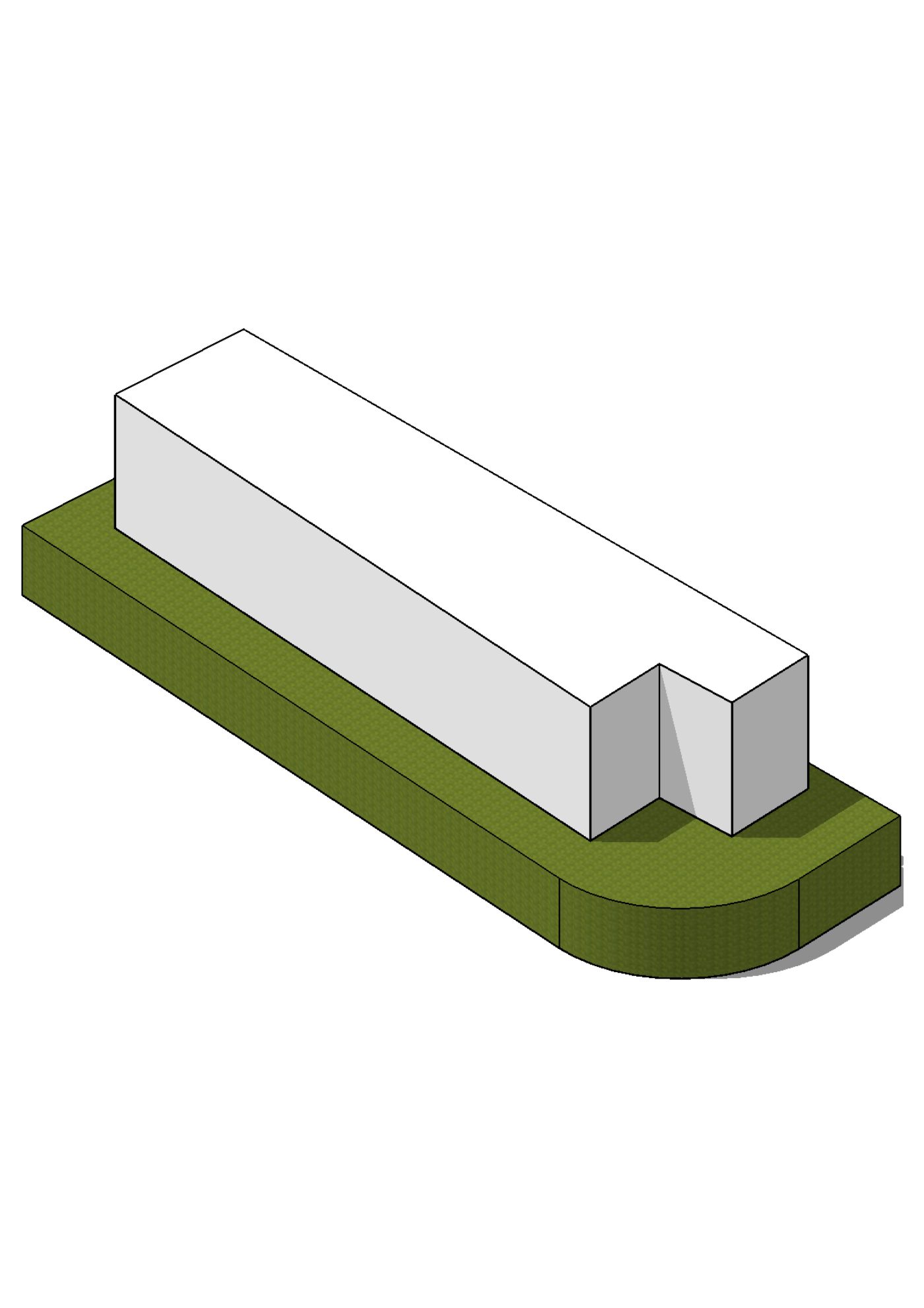 Concept maximum volume used to understand the regulatory envelope of the Fair Isle Residence property.