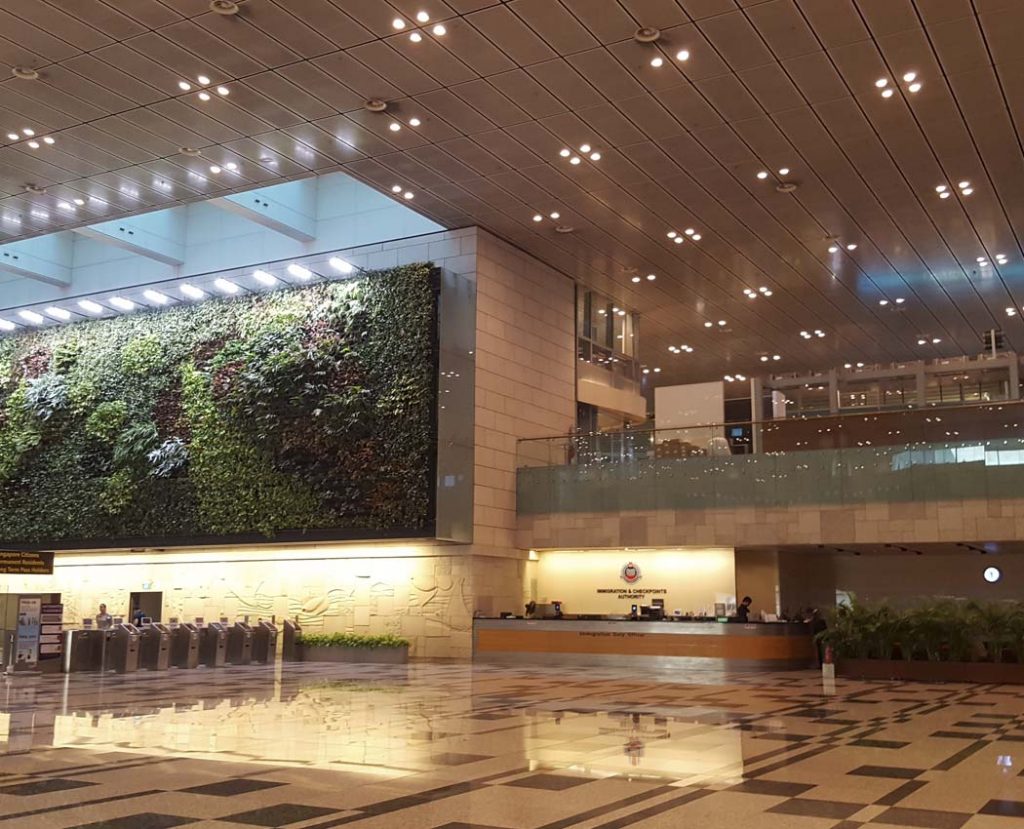 The largest indoor waterfall is in Singapore